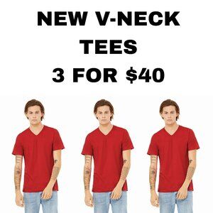 NEW 3 pack unisex/ men women shirt v neck short sleeve 3 shirts great de…